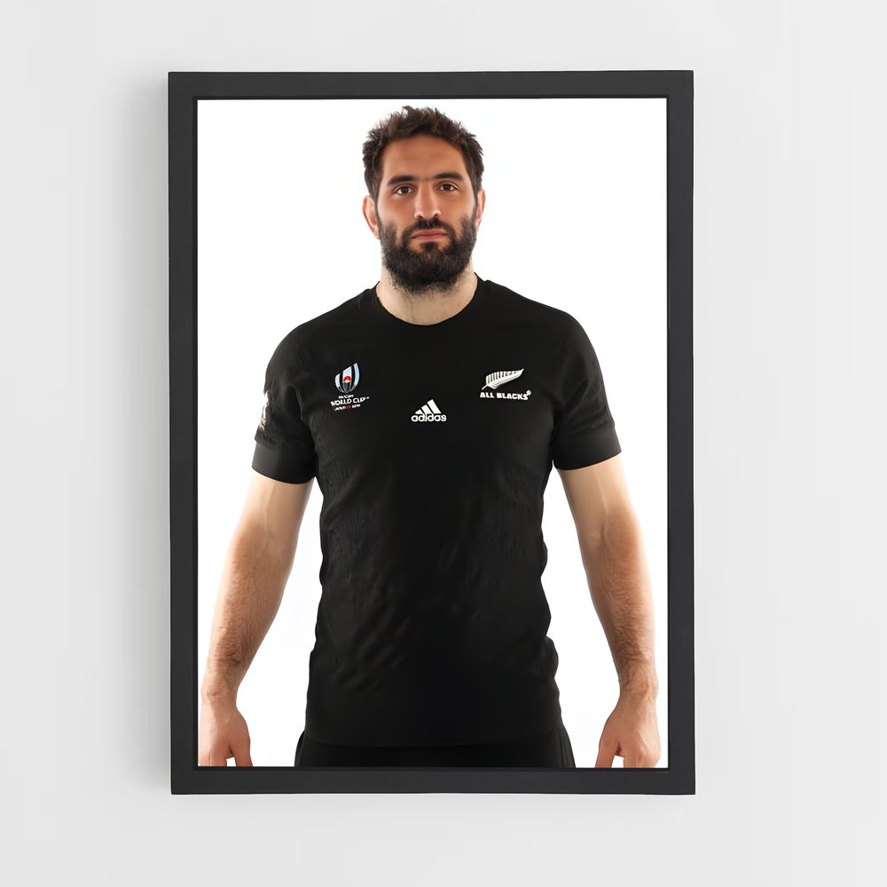 Poster Sam whitelock – affiche Rugby (vue 2)